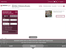 Tablet Screenshot of hotelunzagaplaza.com